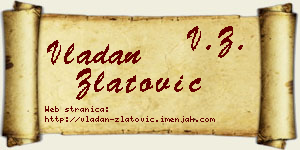 Vladan Zlatović vizit kartica